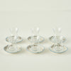 Vintage Tea Glass Set with Saucers (6-Piece)