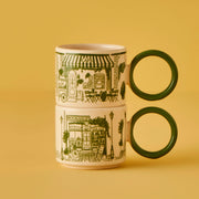 Scene Ceramic Cup Set (2 Pieces)