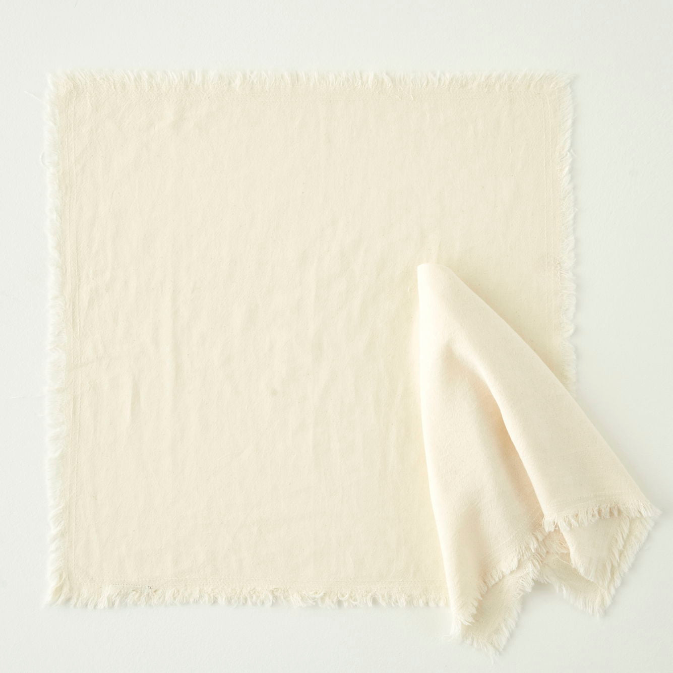 Olive Fringed Cotton Napkin