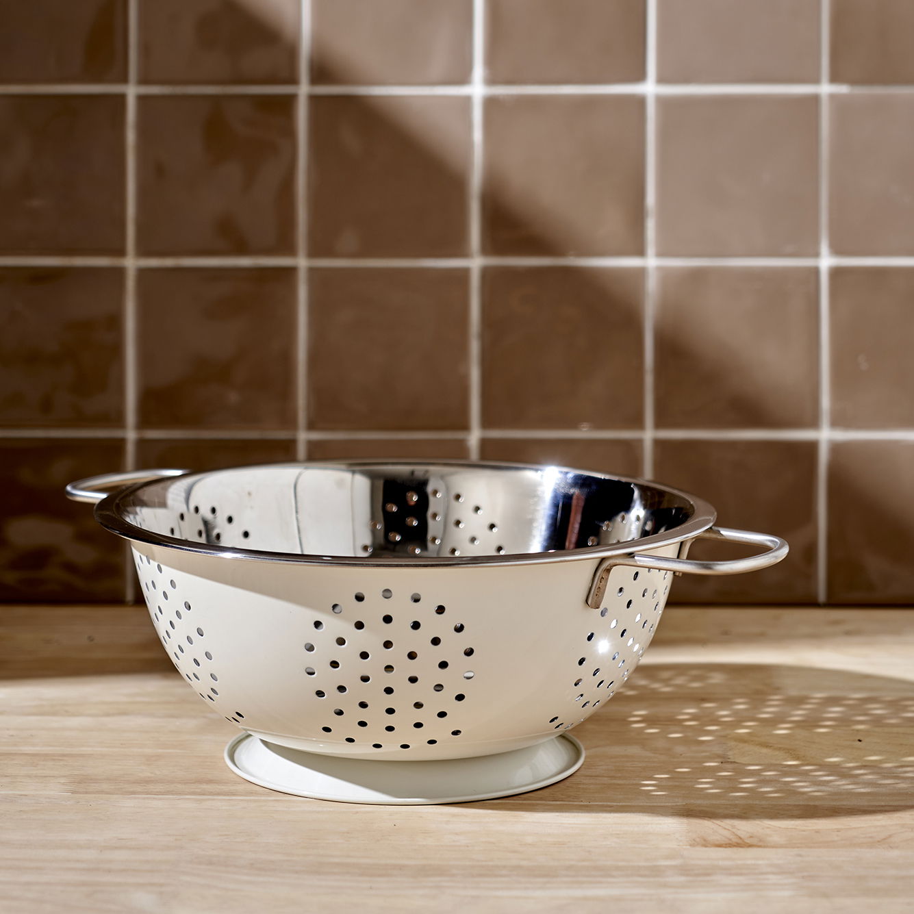 Giza White Stainless Steel Colander