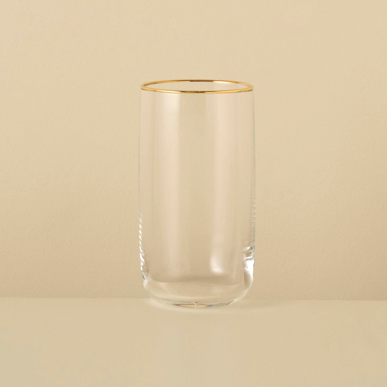 Premium Highball Glass with Silver/Gold Rim