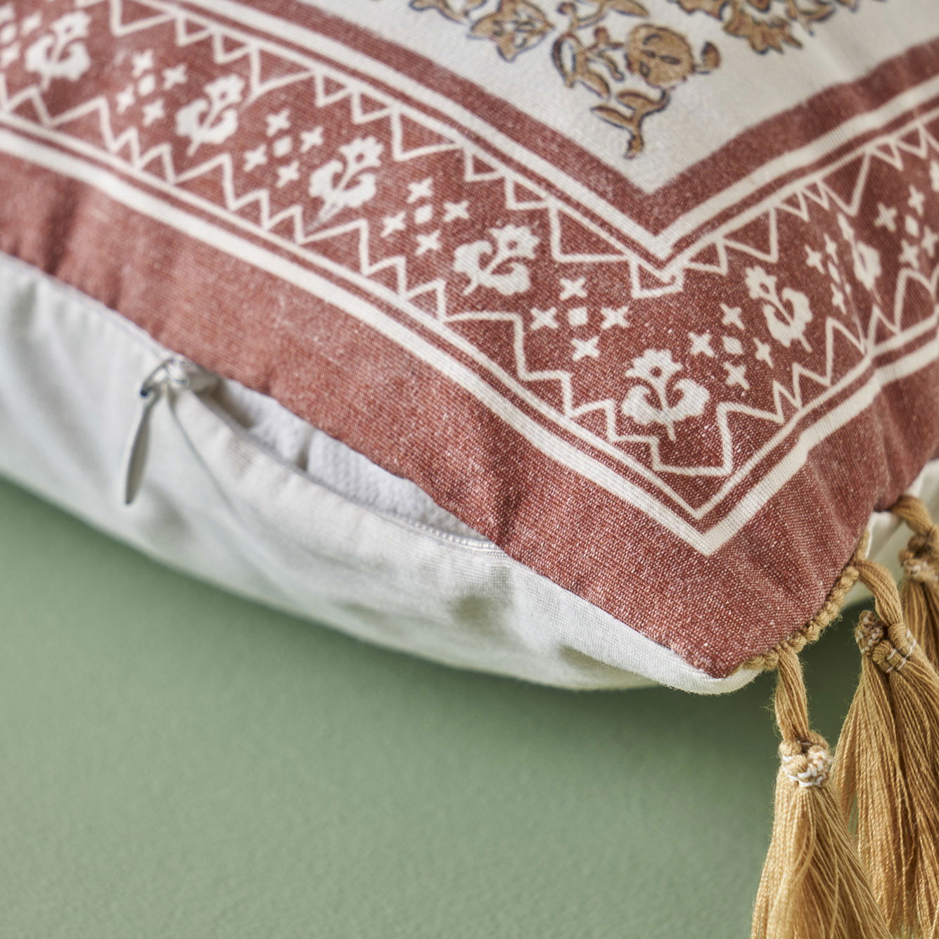Indian Beauty Beaded Cushion Cover