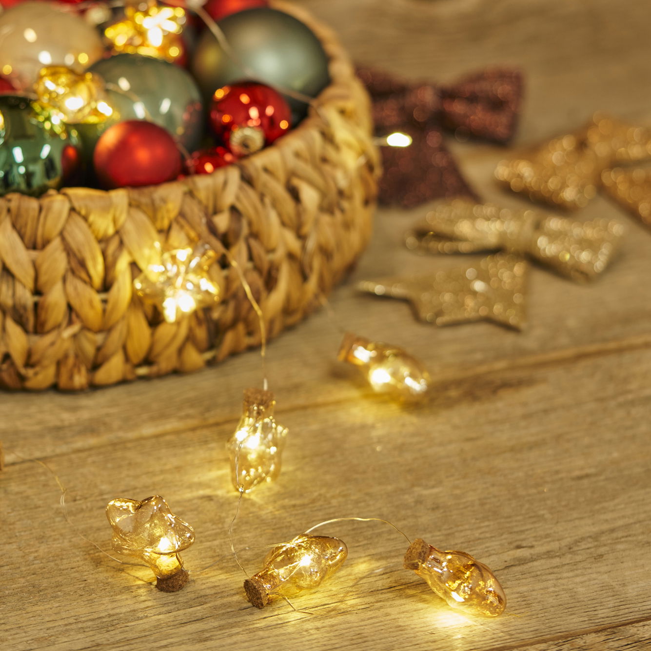 Star Glass LED String Lights