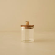 Beatrice Glass Storage Jar with Wooden Lid
