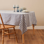 Bleu Blanc Gingham Cotton Tablecloth