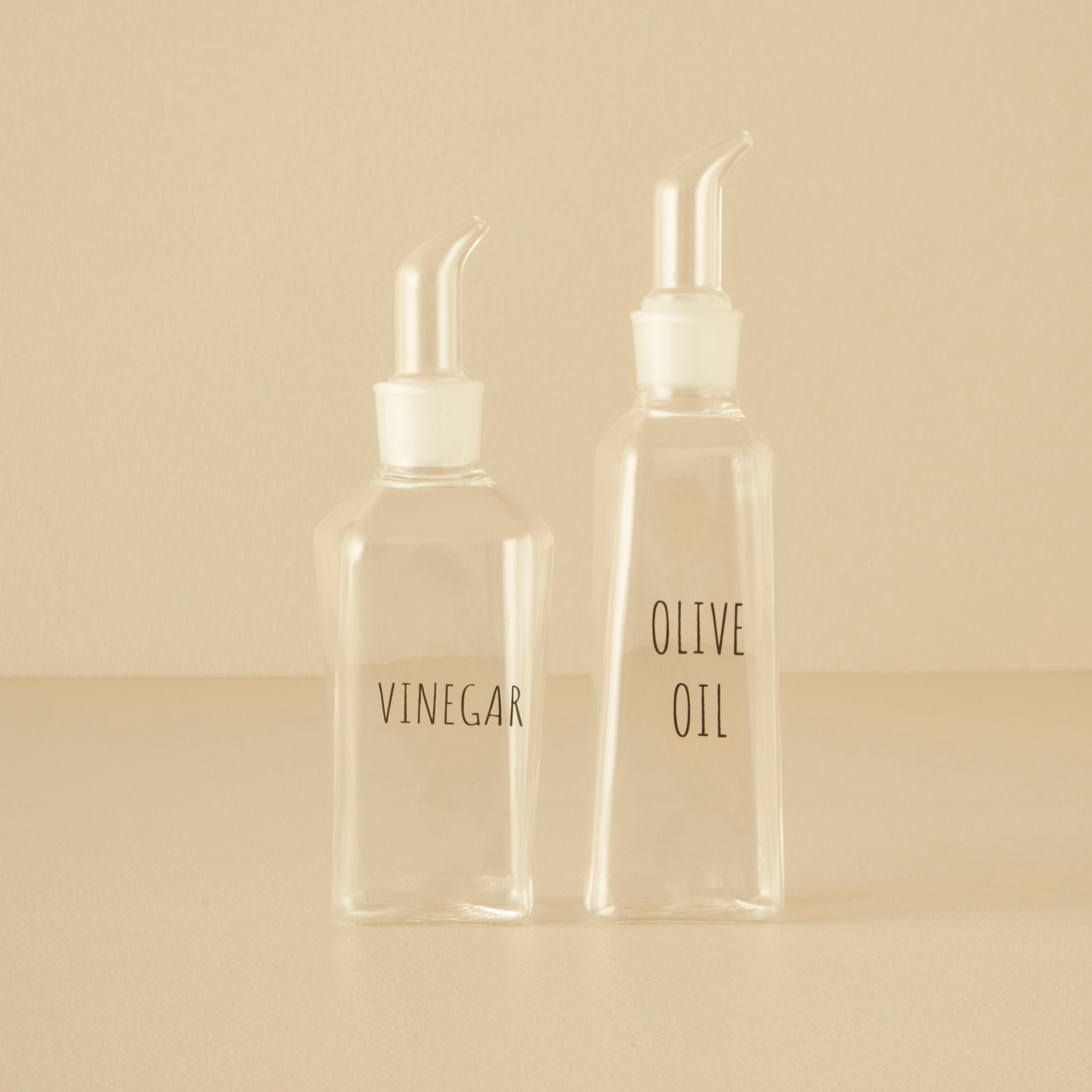 Geo Glass Oil & Vinegar Dispenser Set