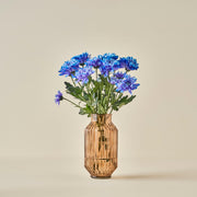 Nilda Amber Ribbed Glass Vase