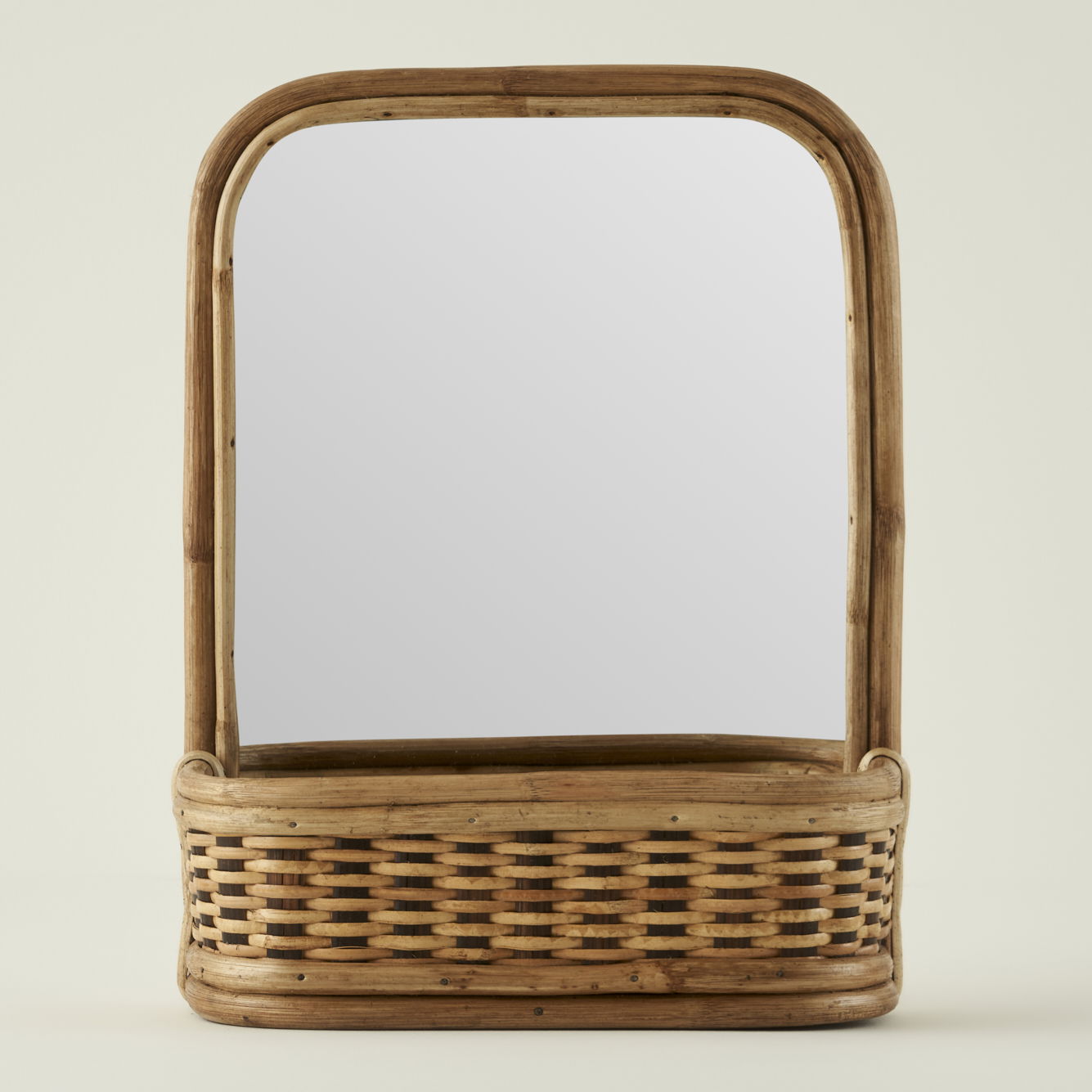 Grin Tabletop Mirror With Basket Base