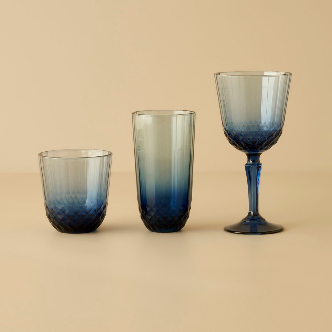 Colore Crystal Cut Highball Glass