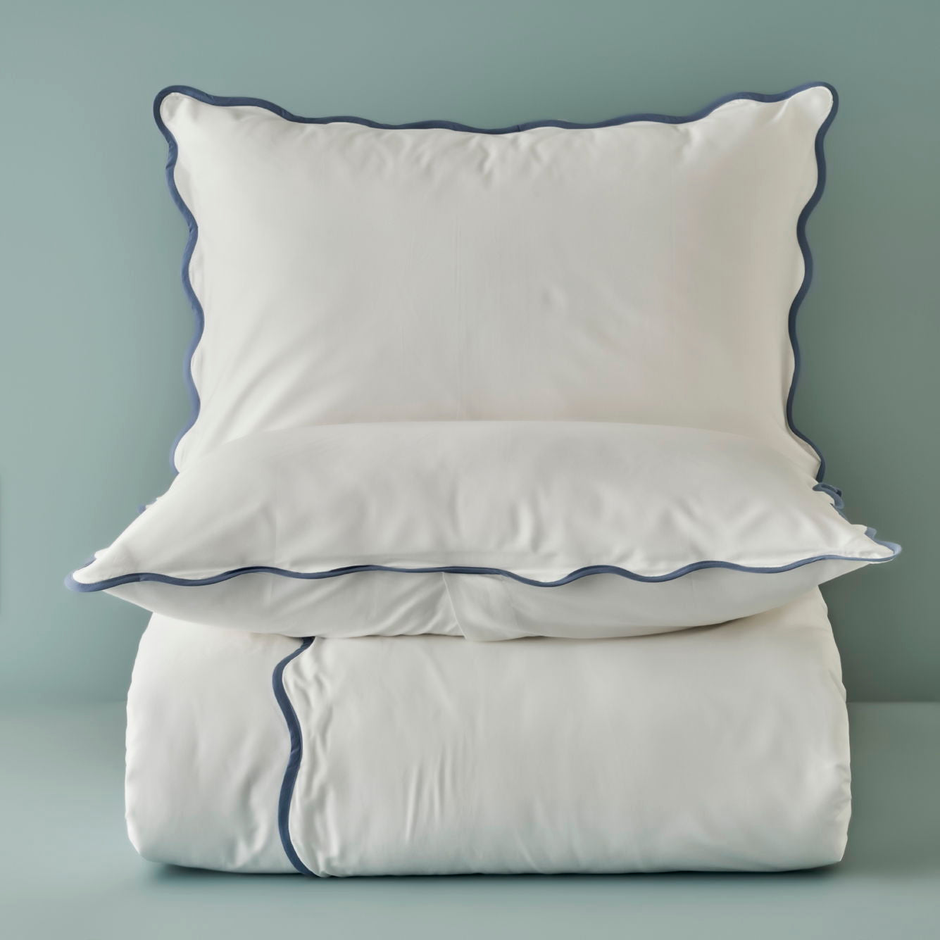 Scallop Cotton Sateen Duvet Set