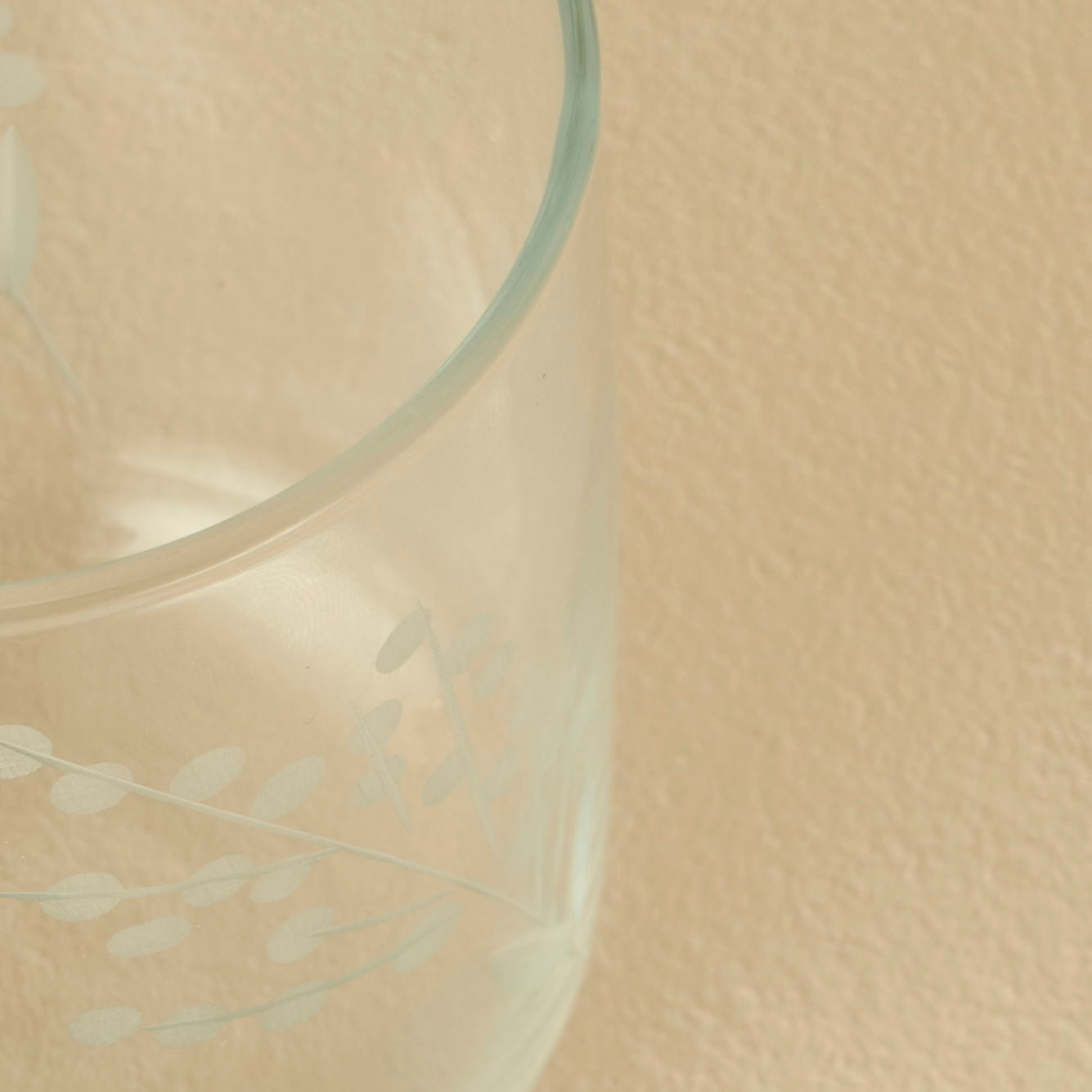 Exclusive Floral Etched Tumbler (Set of 6)