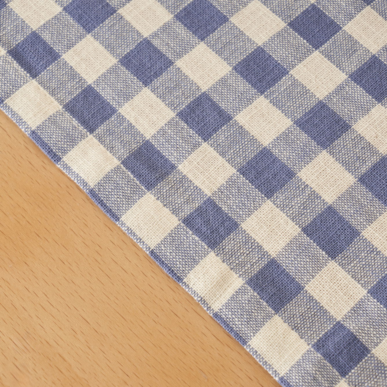 Bleu Blanc Gingham Cotton Table Runner