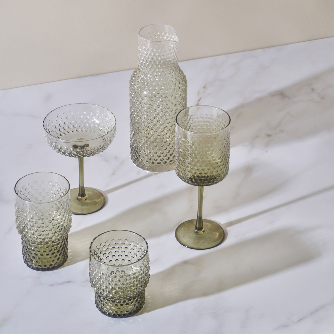 Bubble Hobnail Martini Glass (Set of 6)