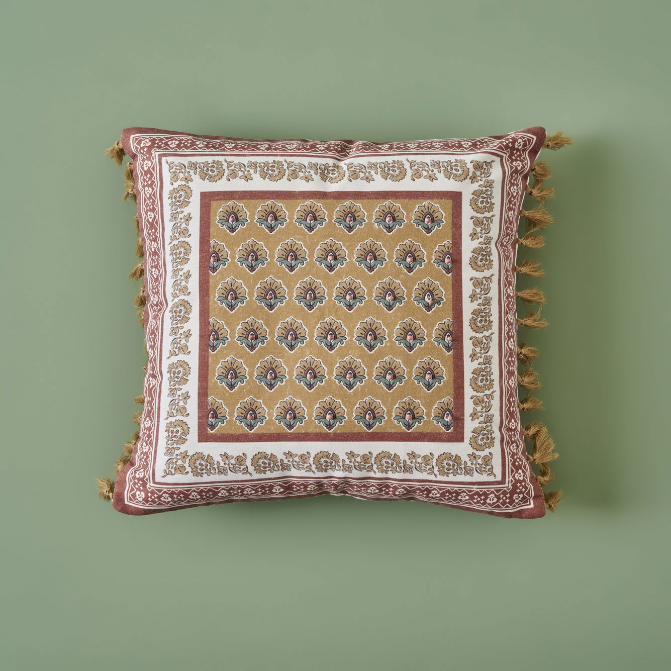 Indian Beauty Beaded Cushion Cover