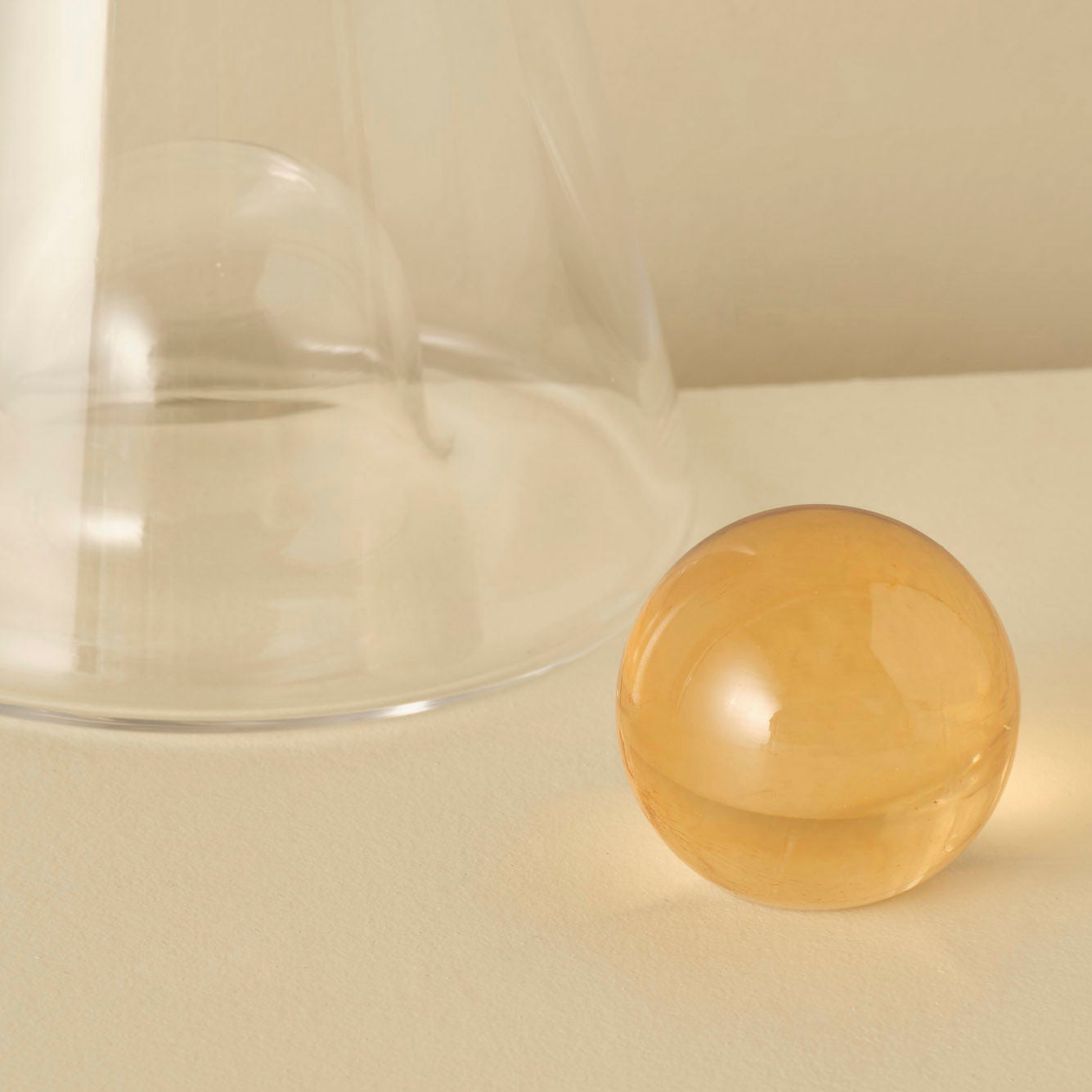 Magic Glass Carafe with Glass Sphere Stopper