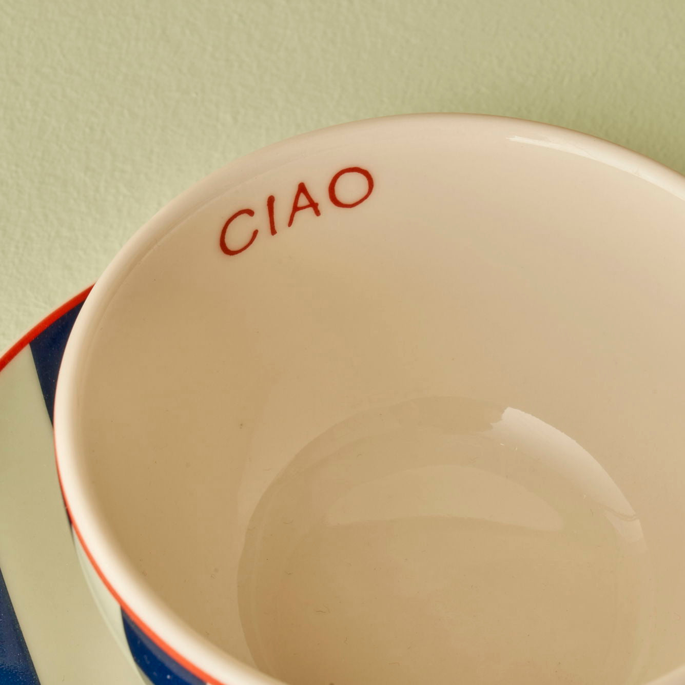Line Porcelain Tea Cup Set (2 Pieces)