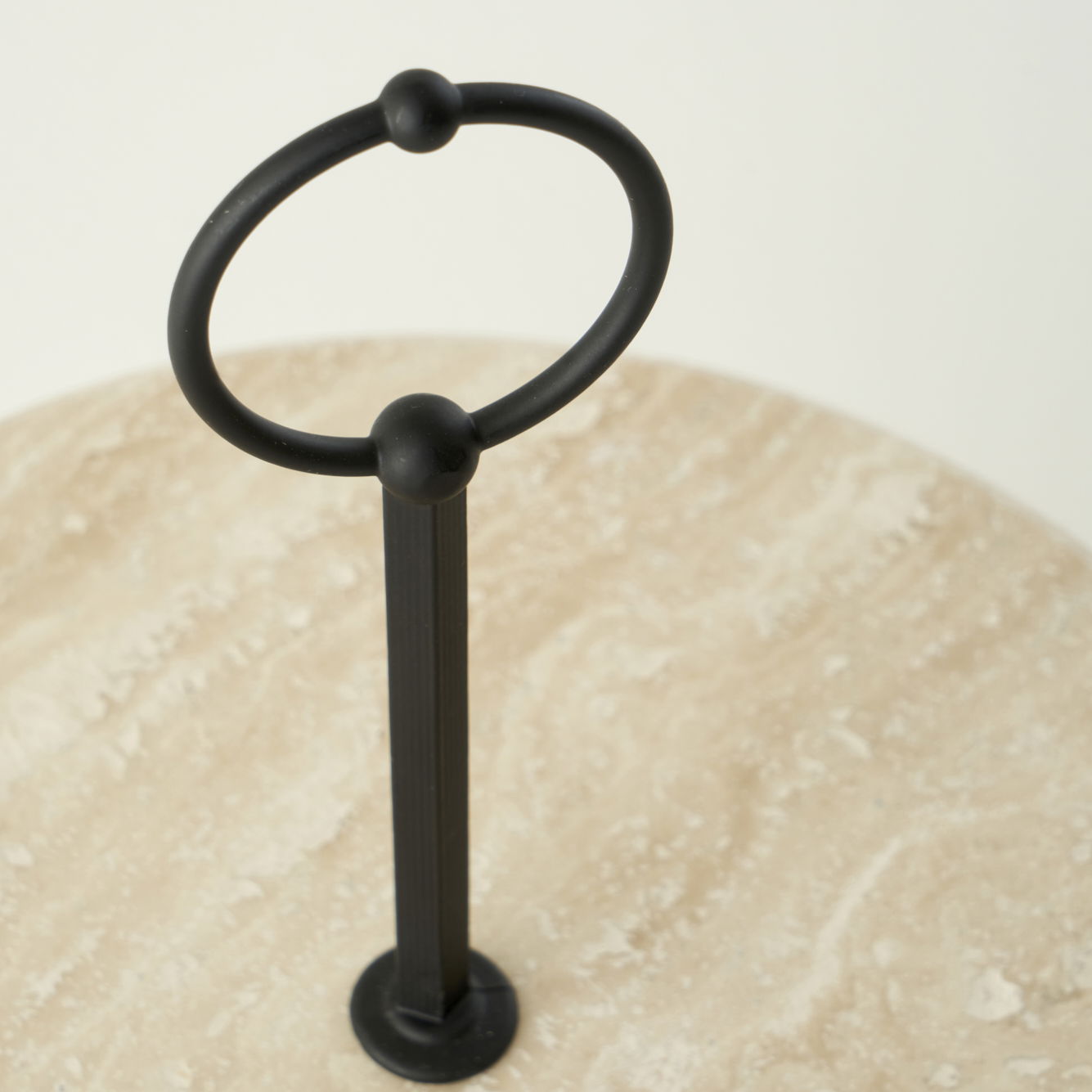 Ephesus Travertine 2-Tier Serving Stand