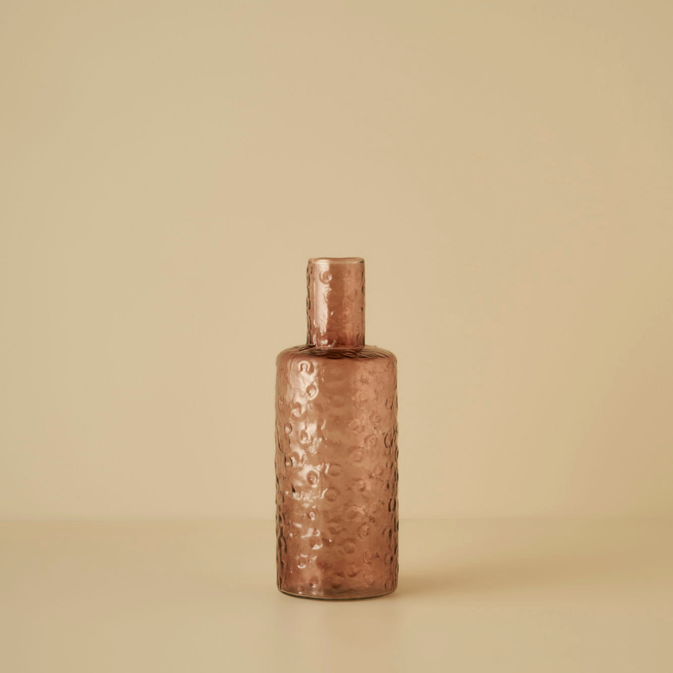 Wind Textured Amber Glass Vase