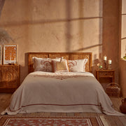 Indian Bloss Cotton Jacquard Coverlet with Shams