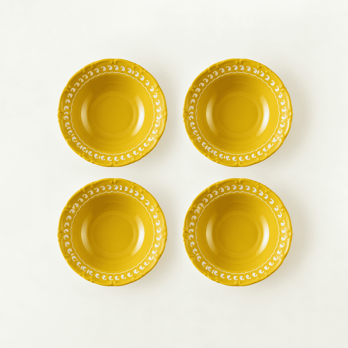 Indian Porcelain Salad Plates (Set of 4)