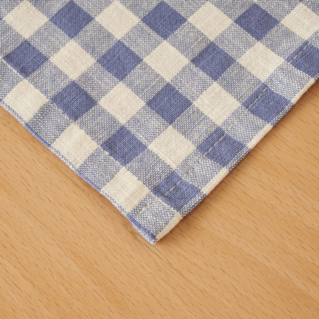 Bleu Blanc Gingham Cotton Tablecloth