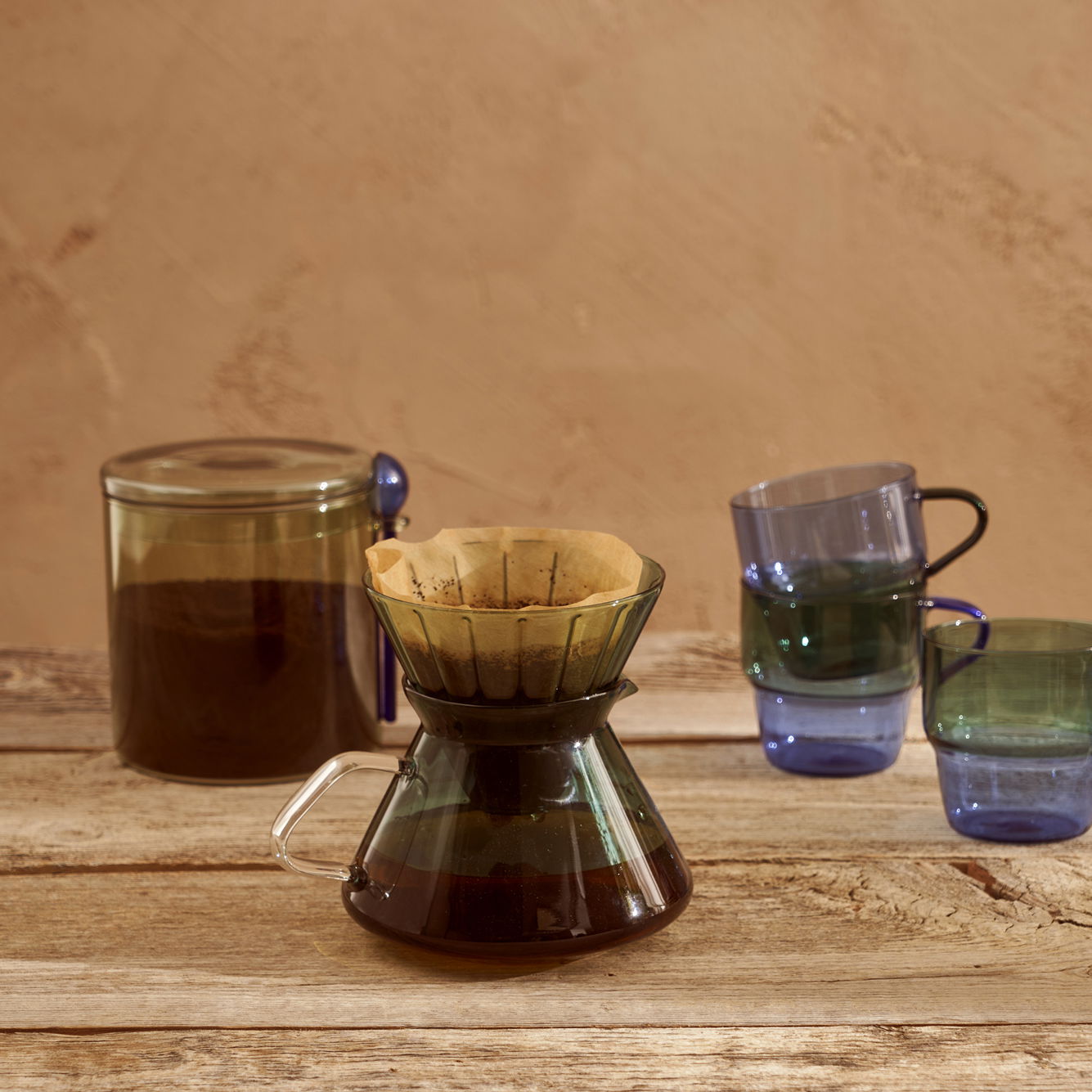 Tapered Pour Over Glass Coffee Maker
