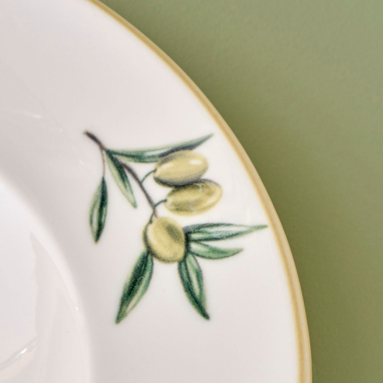 Olive Porcelain Pasta Bowl