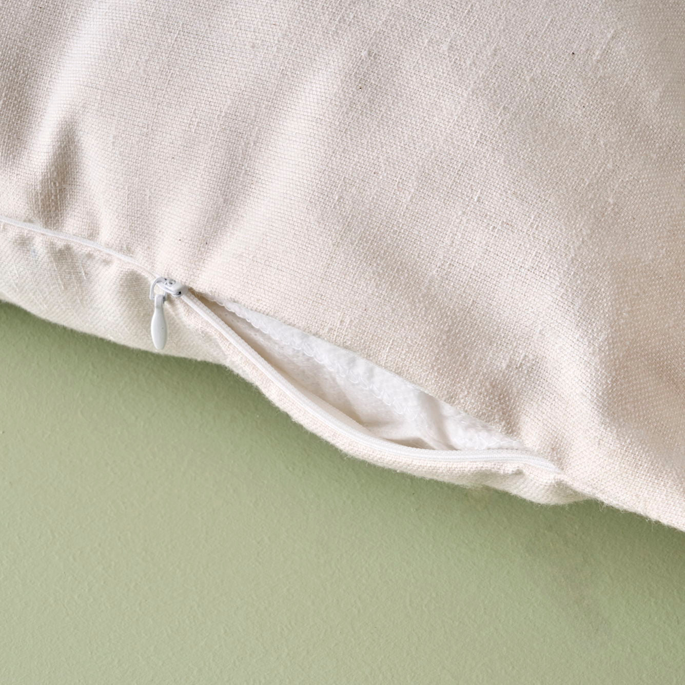 Olive Embroidered Cushion Cover