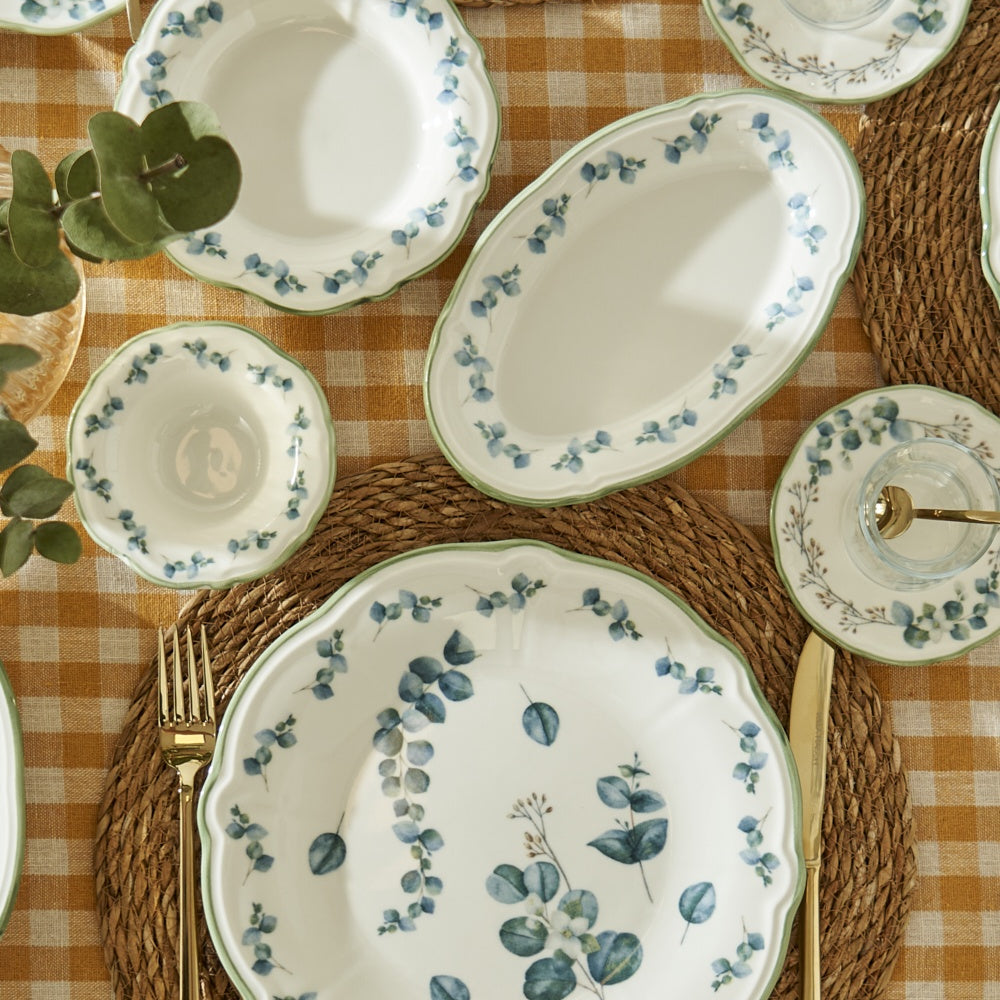 Eucalyptus 26-Piece Breakfast Set close up view