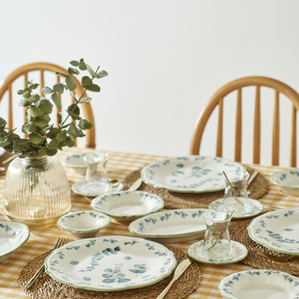 Eucalyptus 26-Piece Breakfast Set table setting view