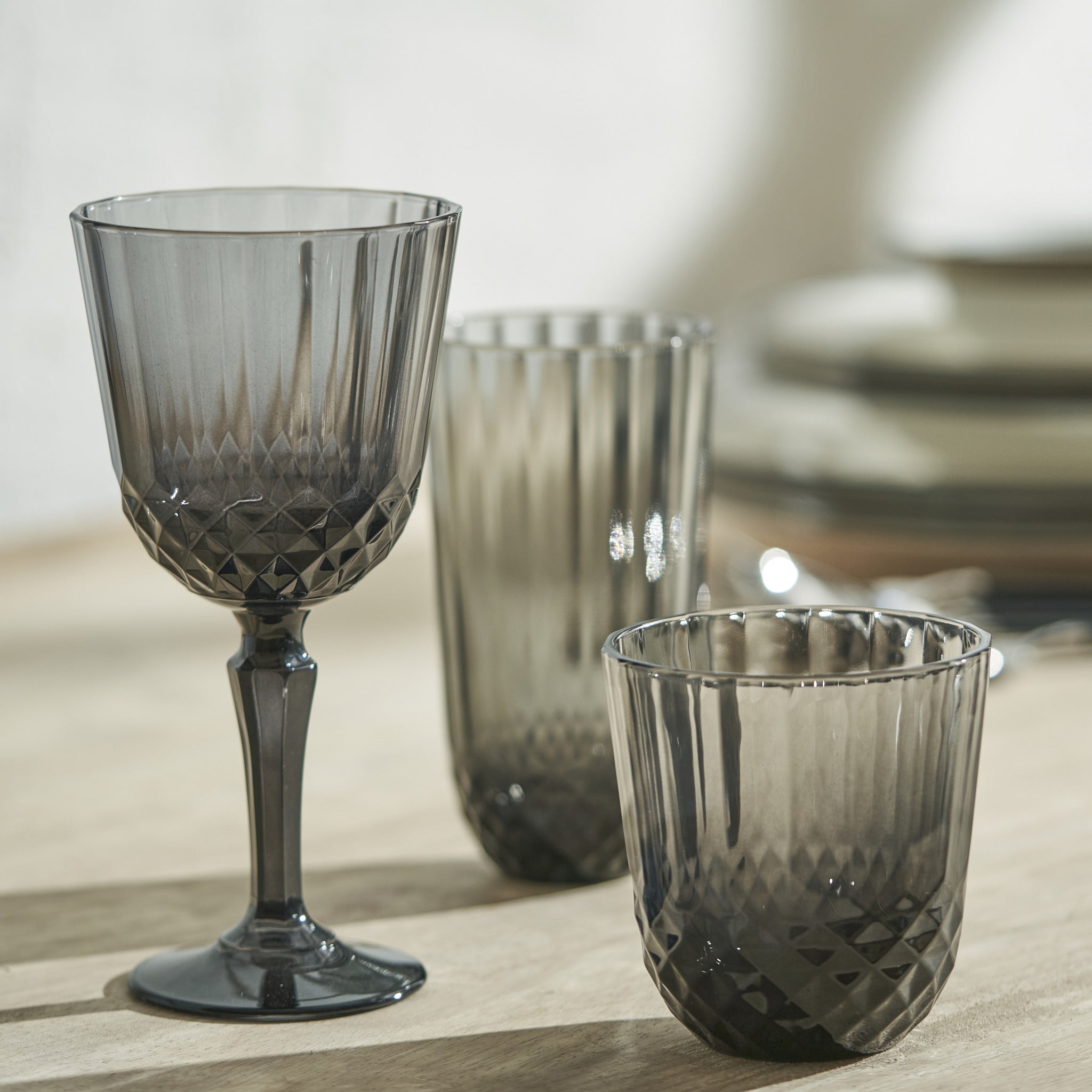 Colore Crystal Cut Highball Glass