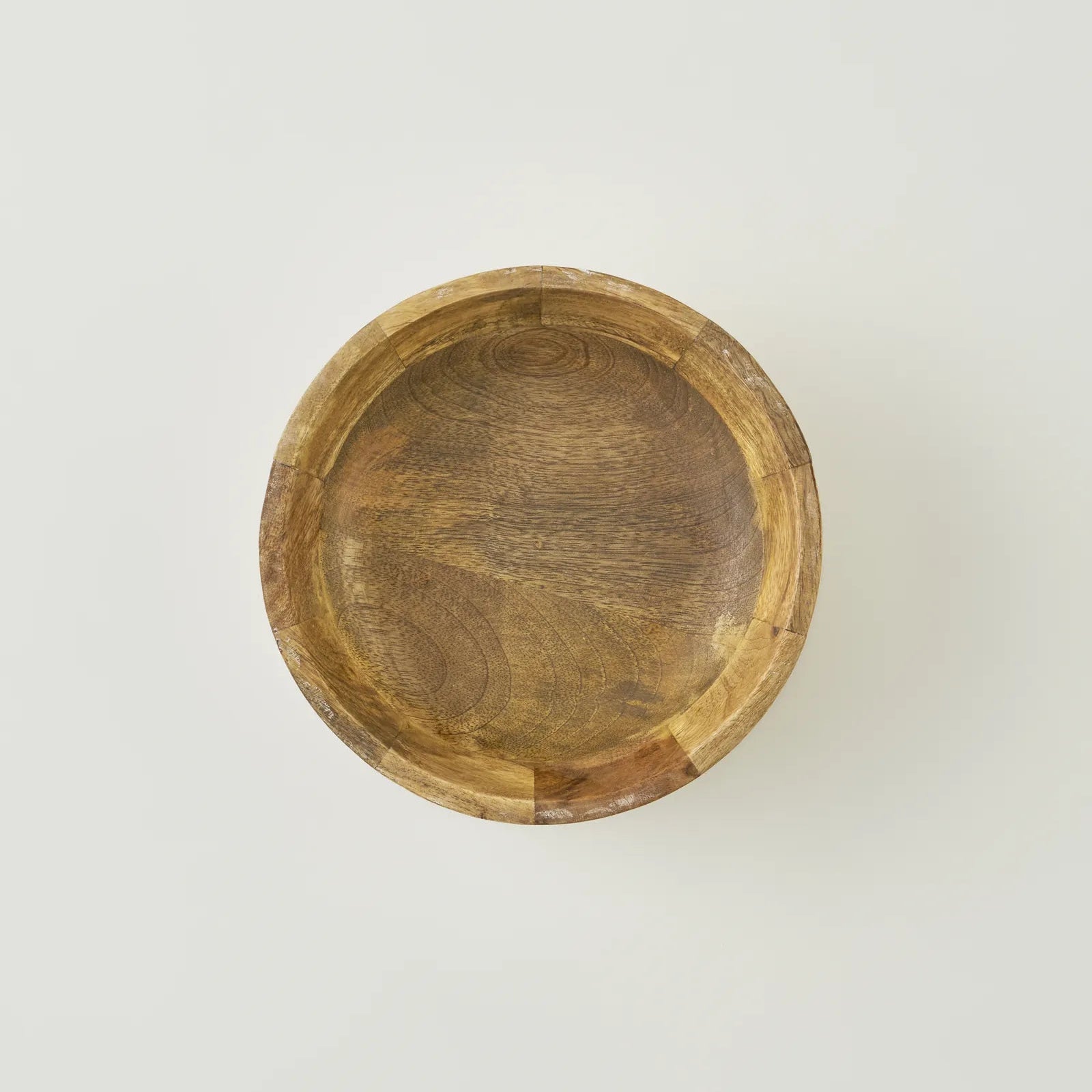Flowers Carved  Mango Wood Decorative Bowl