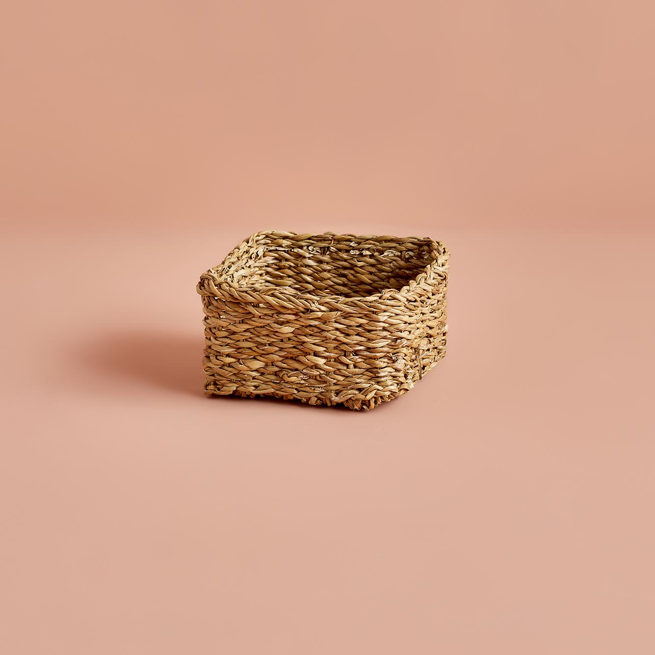 Kiara Natural Seagrass Woven Square Basket