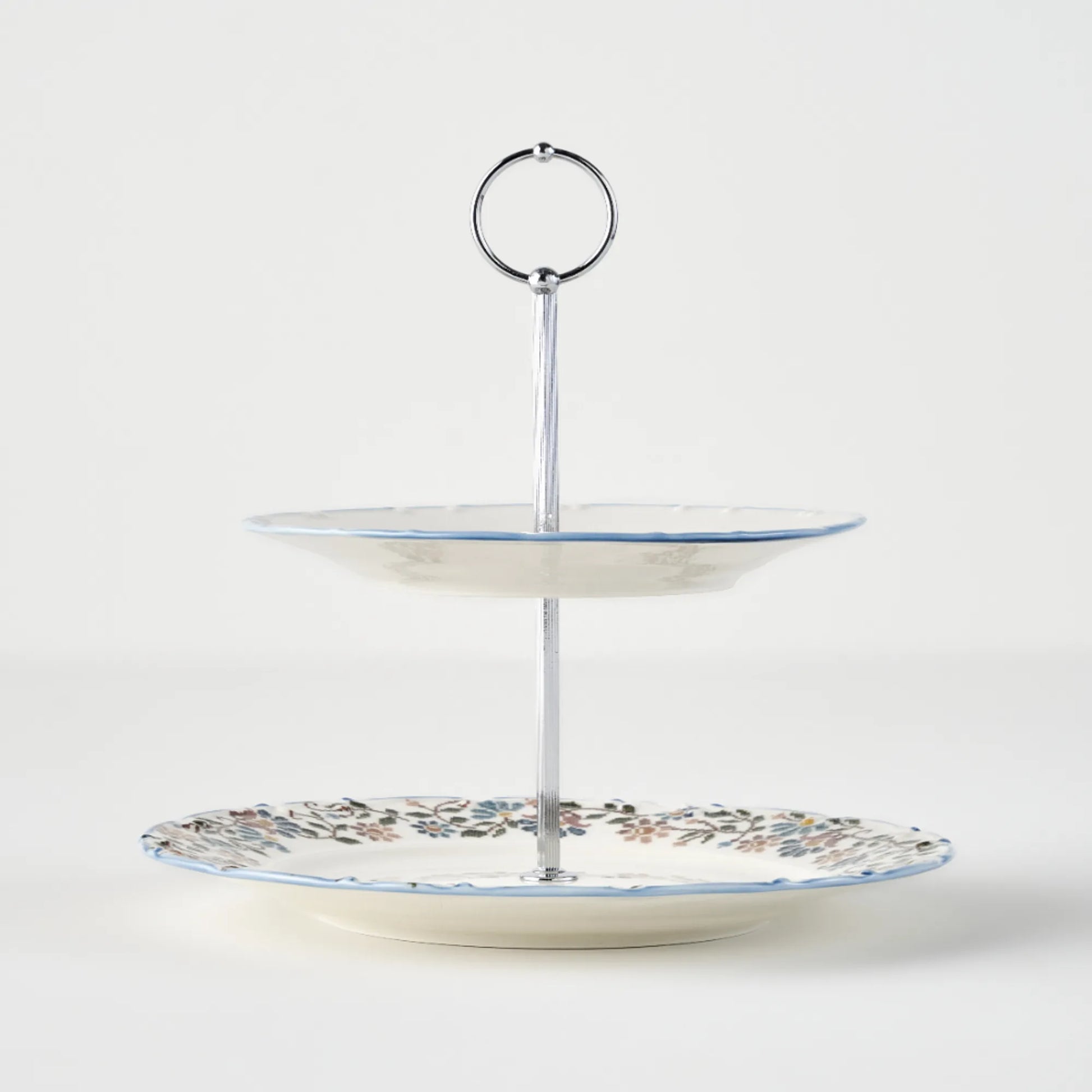 Vintage Porcelain 2-Tier Serving Stand