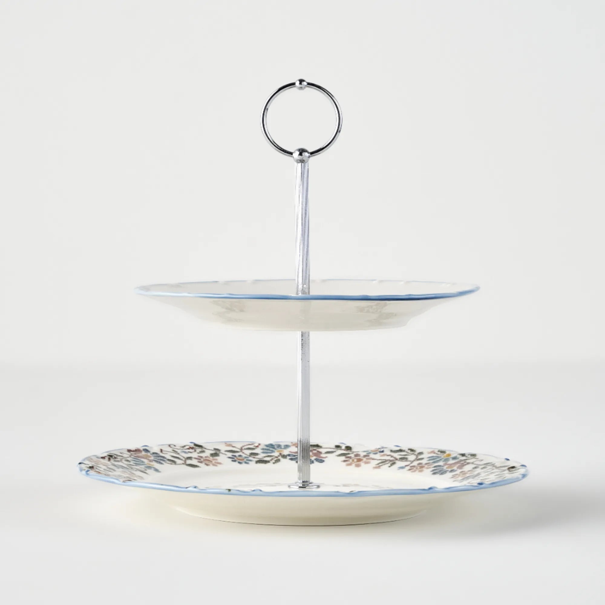 Vintage Porcelain 2-Tier Serving Stand