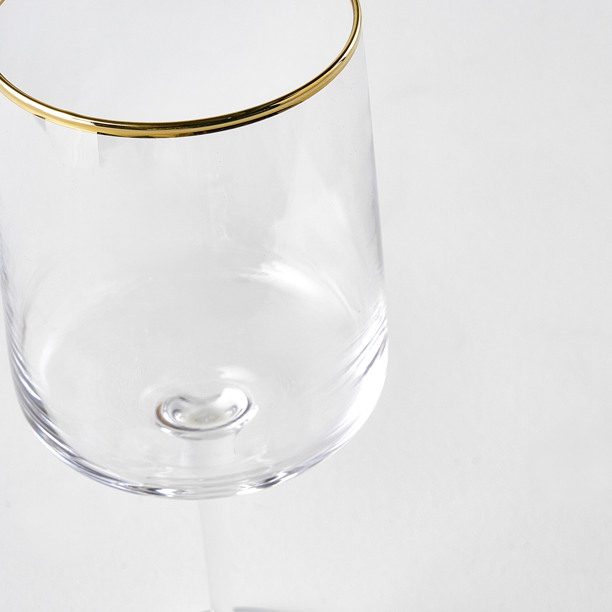Premium Wine Glass with Silver/Gold Rim