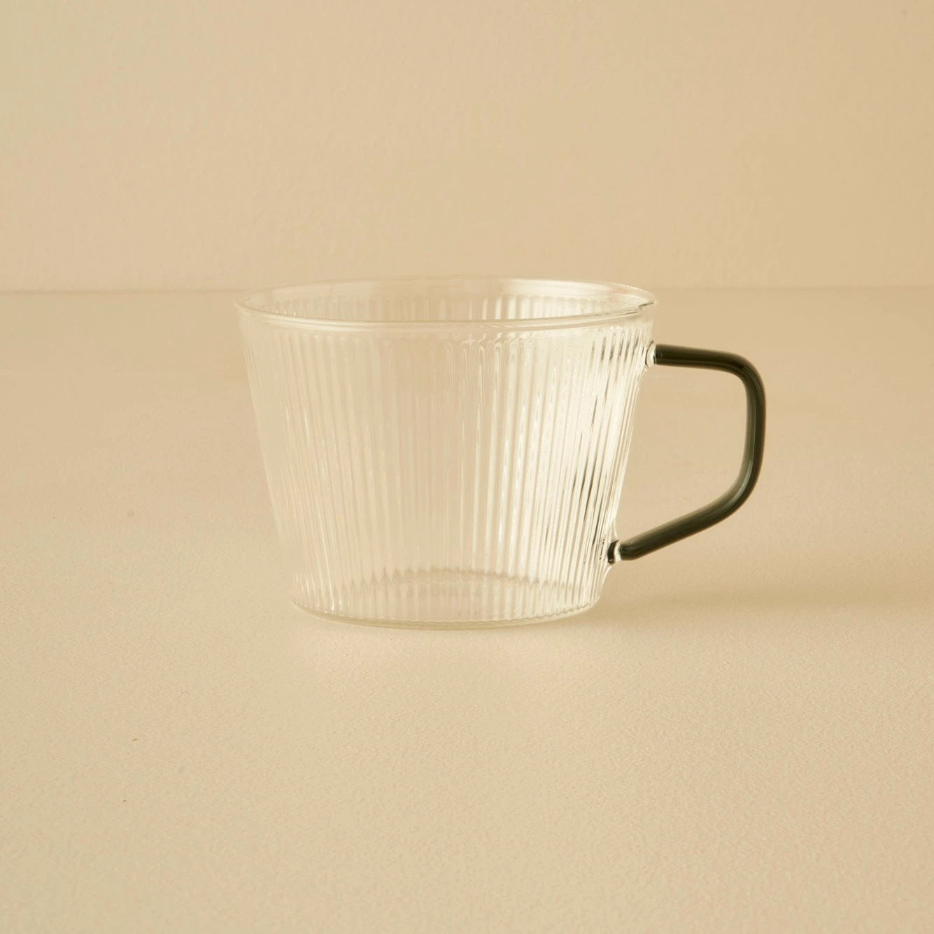 Blaze Glass Mug with Black Handle