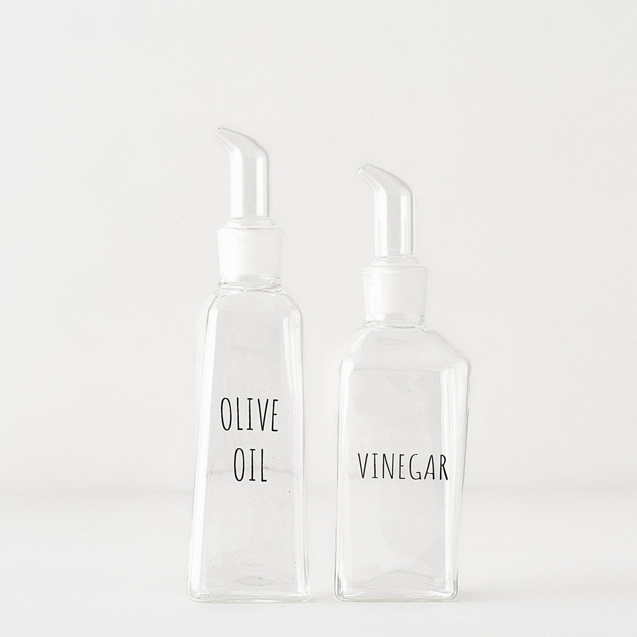 Geo Glass Oil & Vinegar Dispenser Set