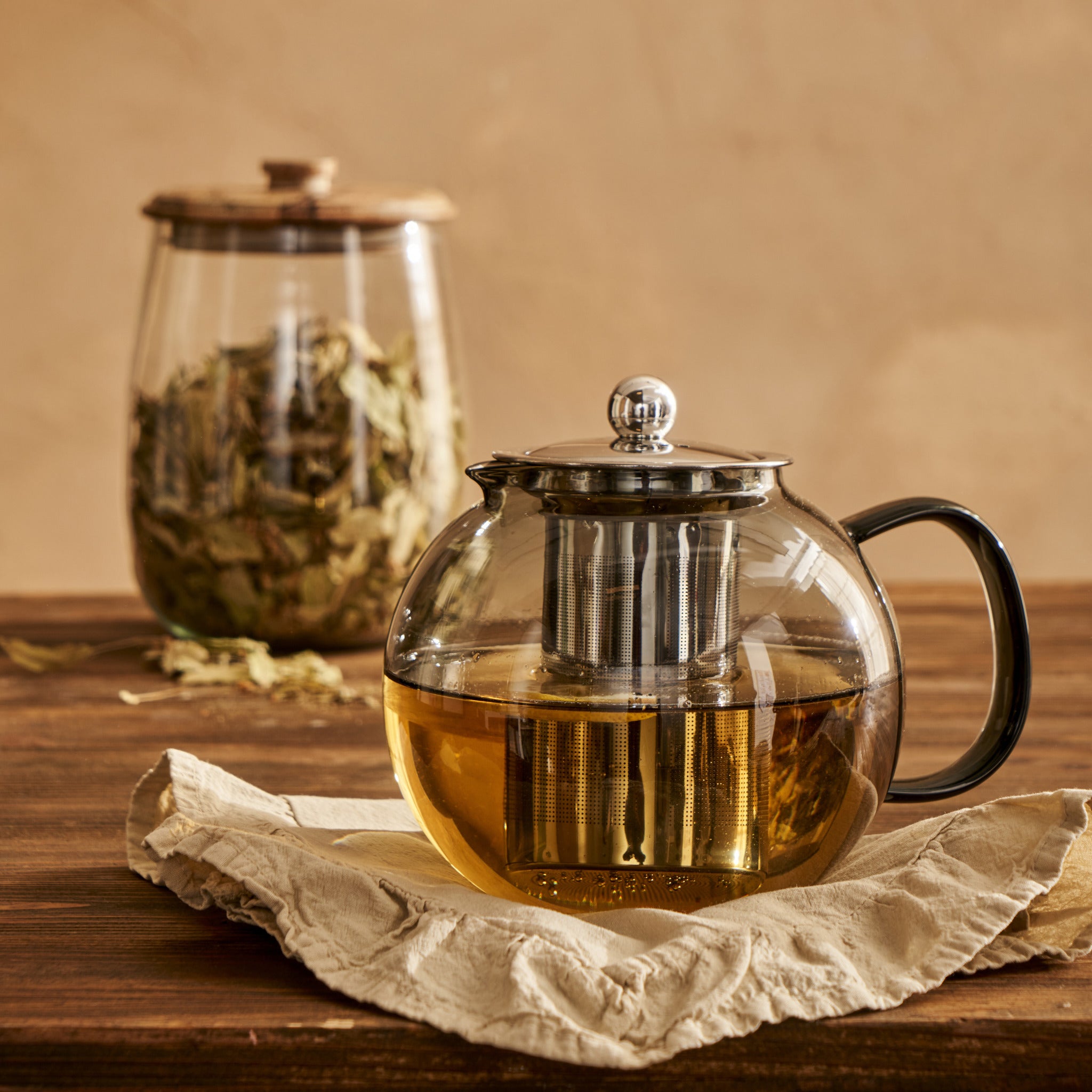 Porky Modern Glass Teapot