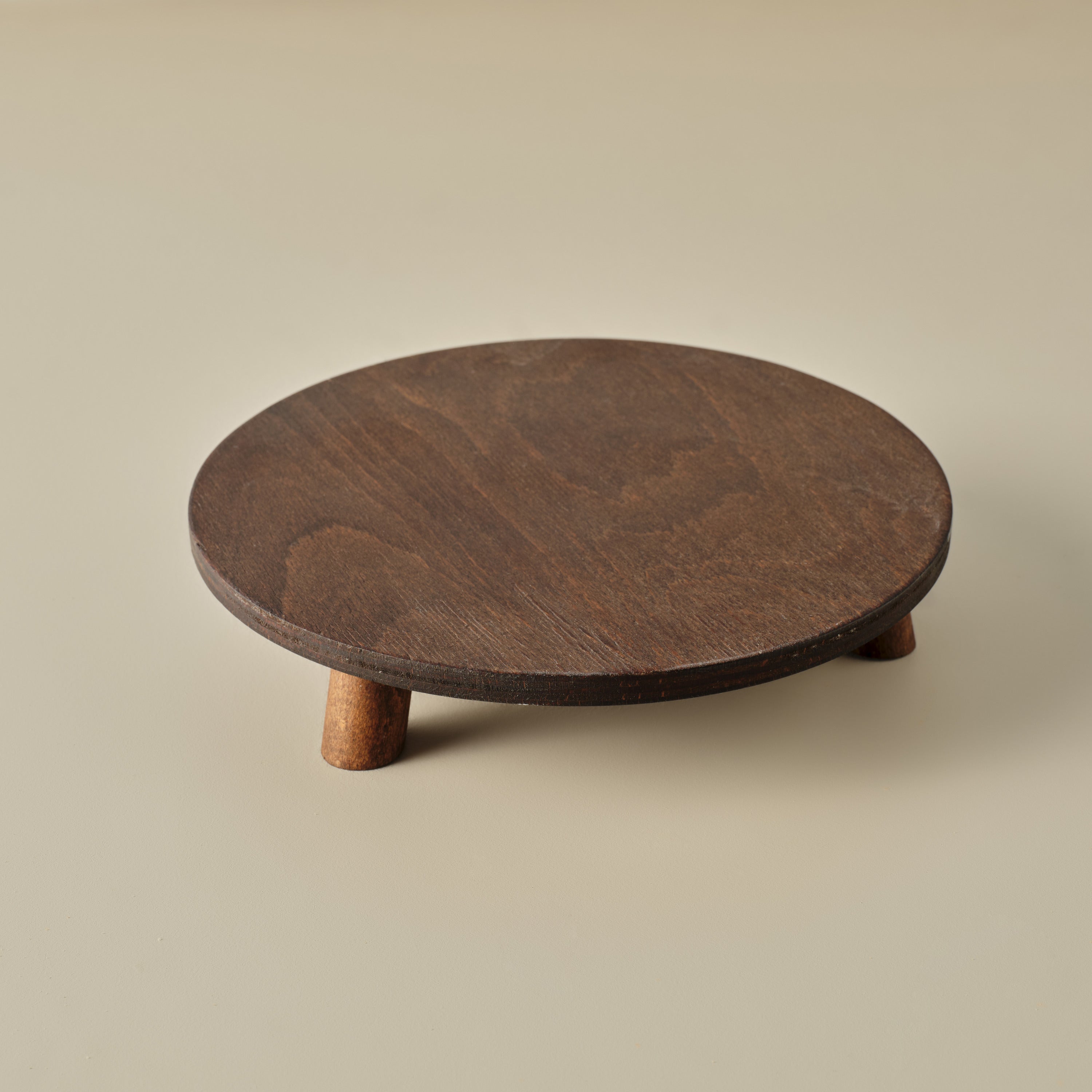 Aris Round Wooden Cake Stand