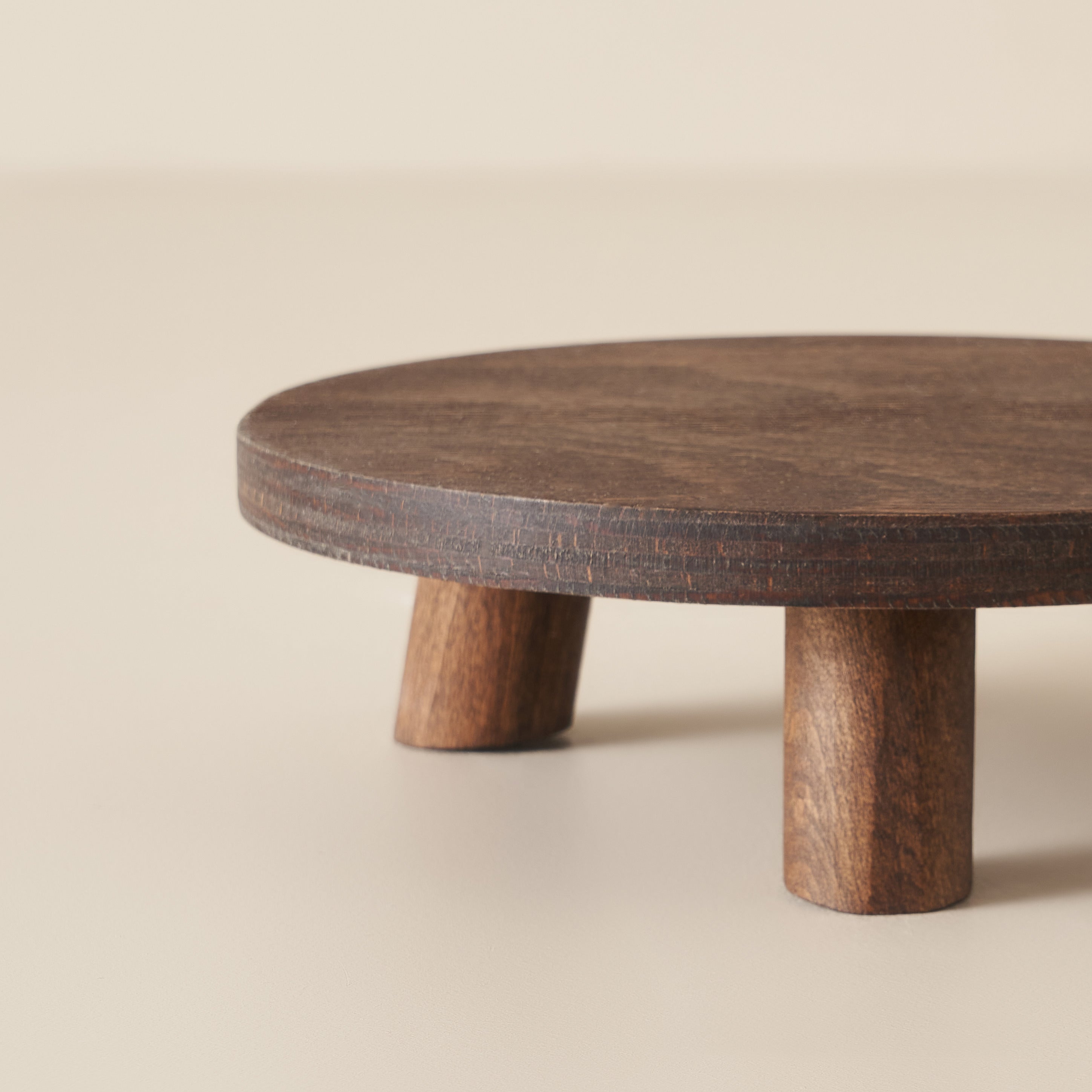 Aris Round Wooden Cake Stand