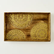 Cera Carved Mango Wood Decorative Tray