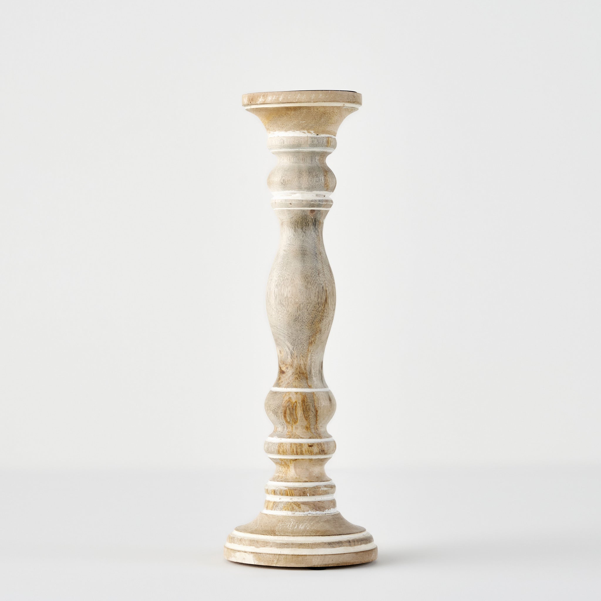 Carli Mango Wood Pillar Candle Holder