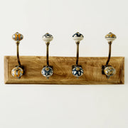 Burros Wall Hook with Hand Painted Ceramic Knob