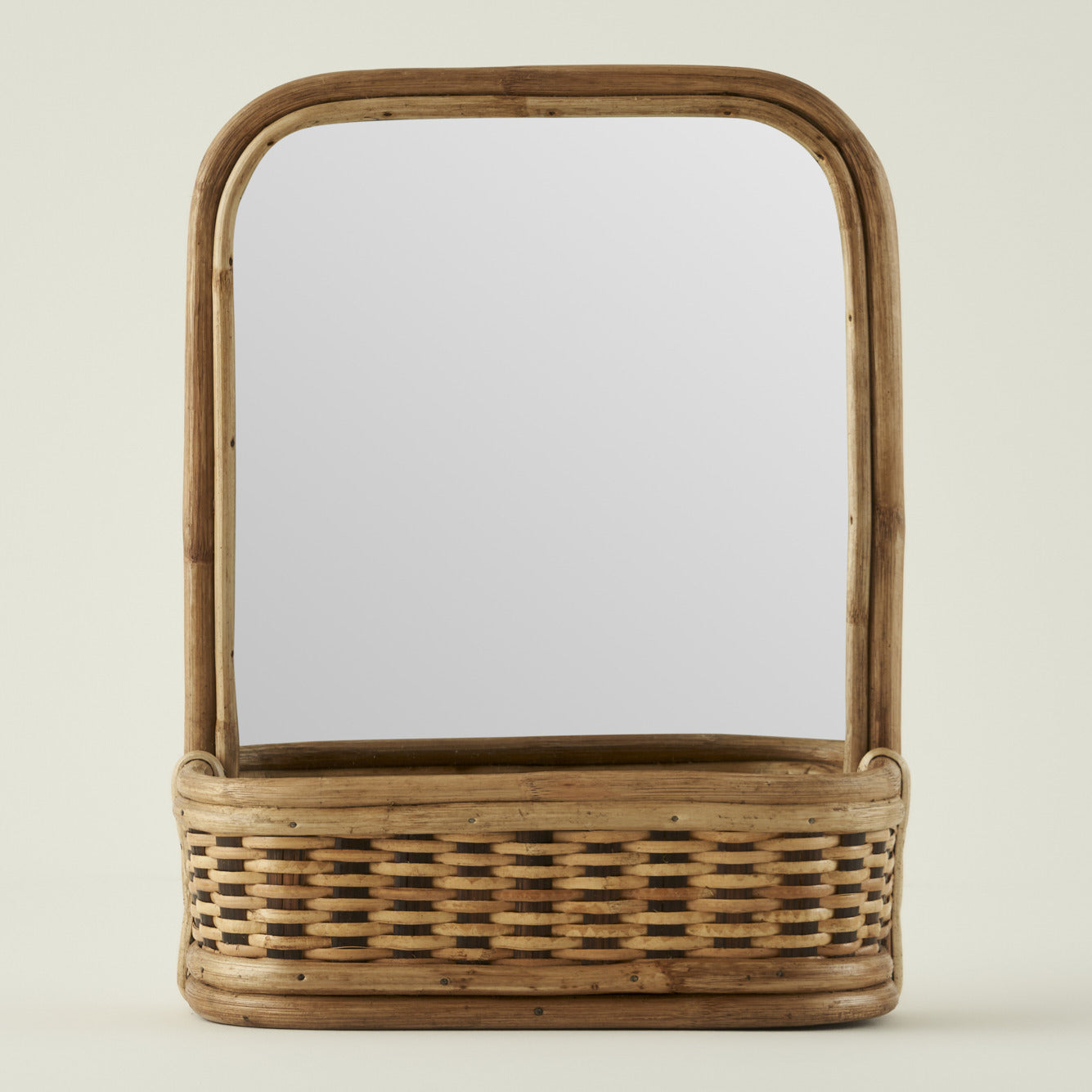 Grin Tabletop Mirror With Basket Base