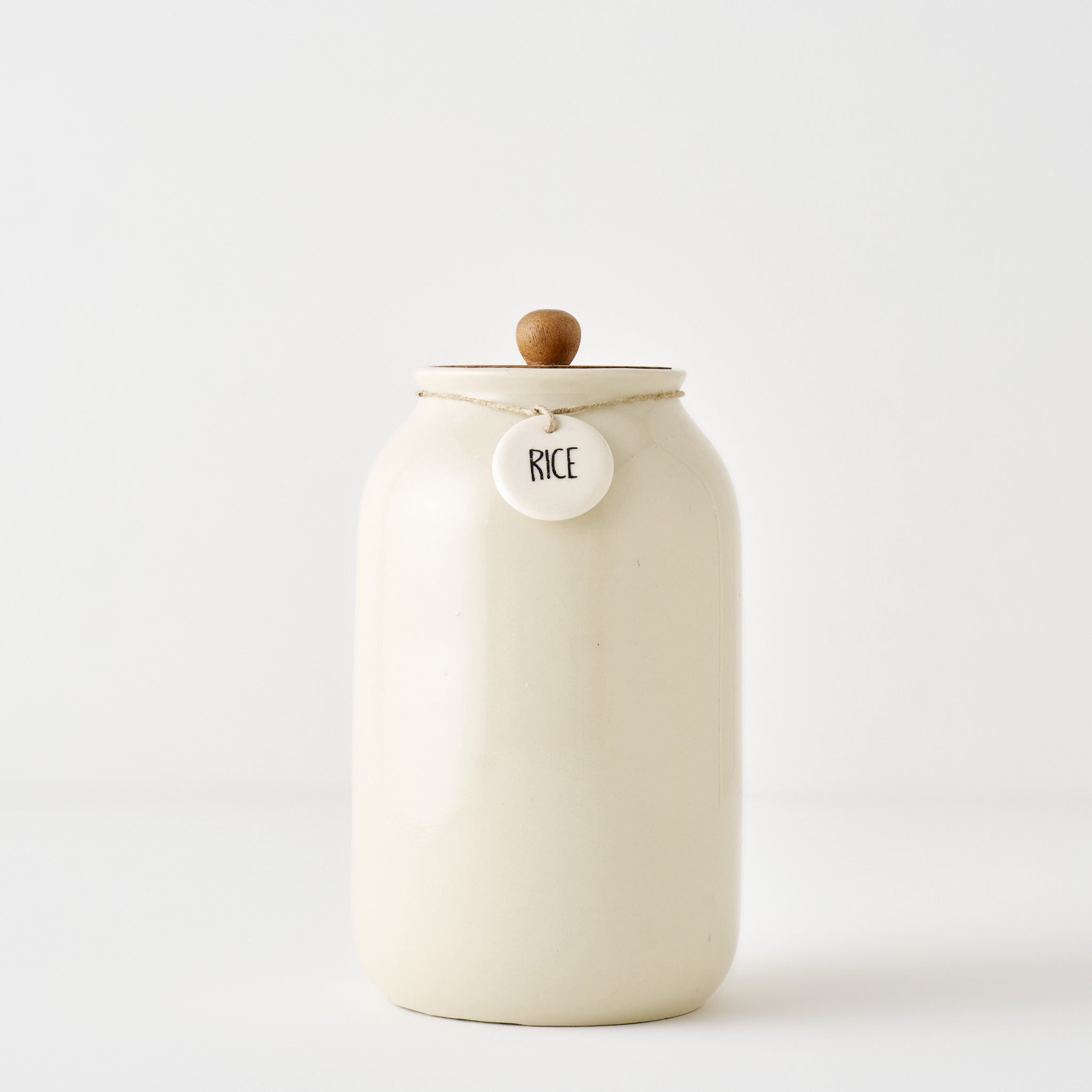 Ceramic Jar with Acacia Lid