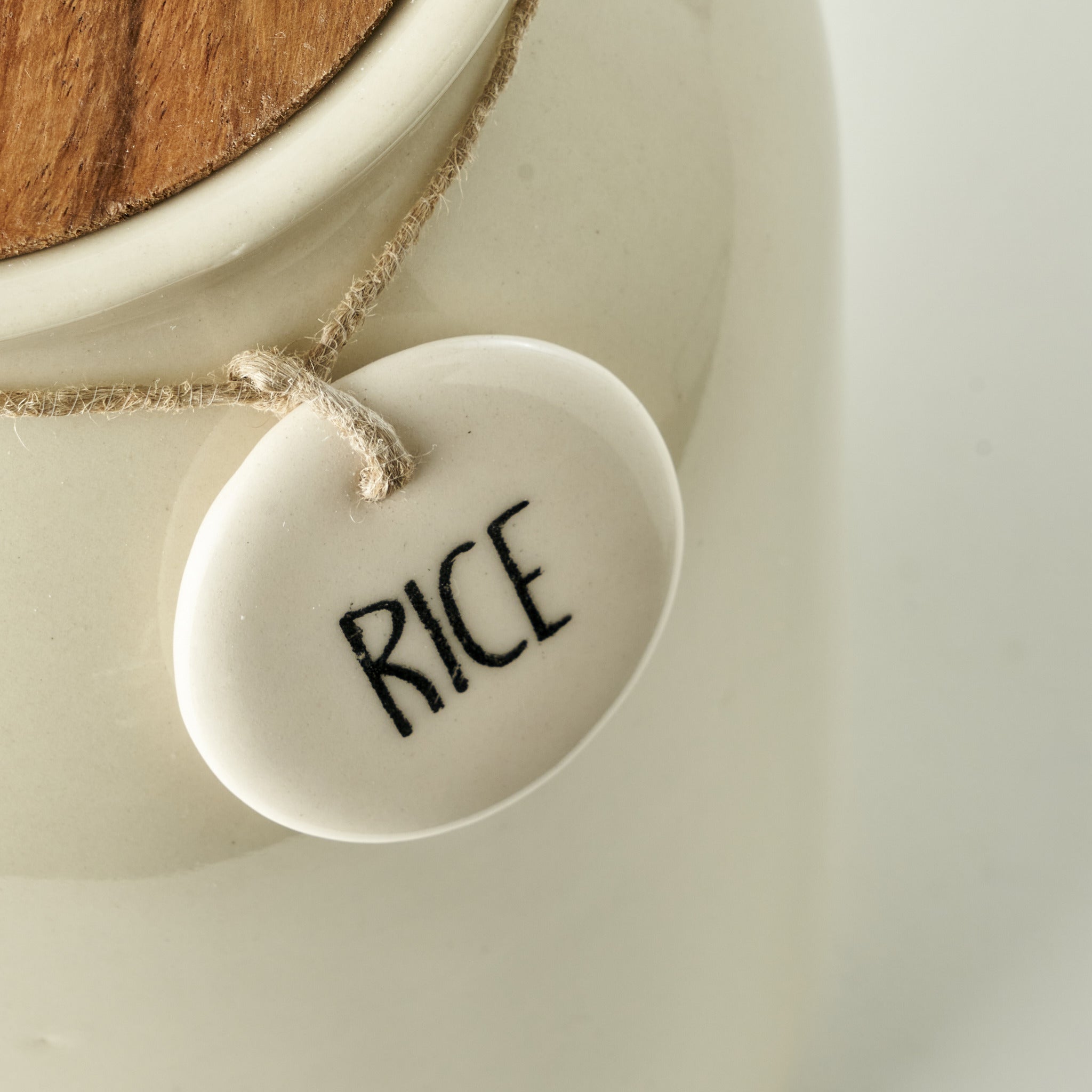 Ceramic Jar with Acacia Lid