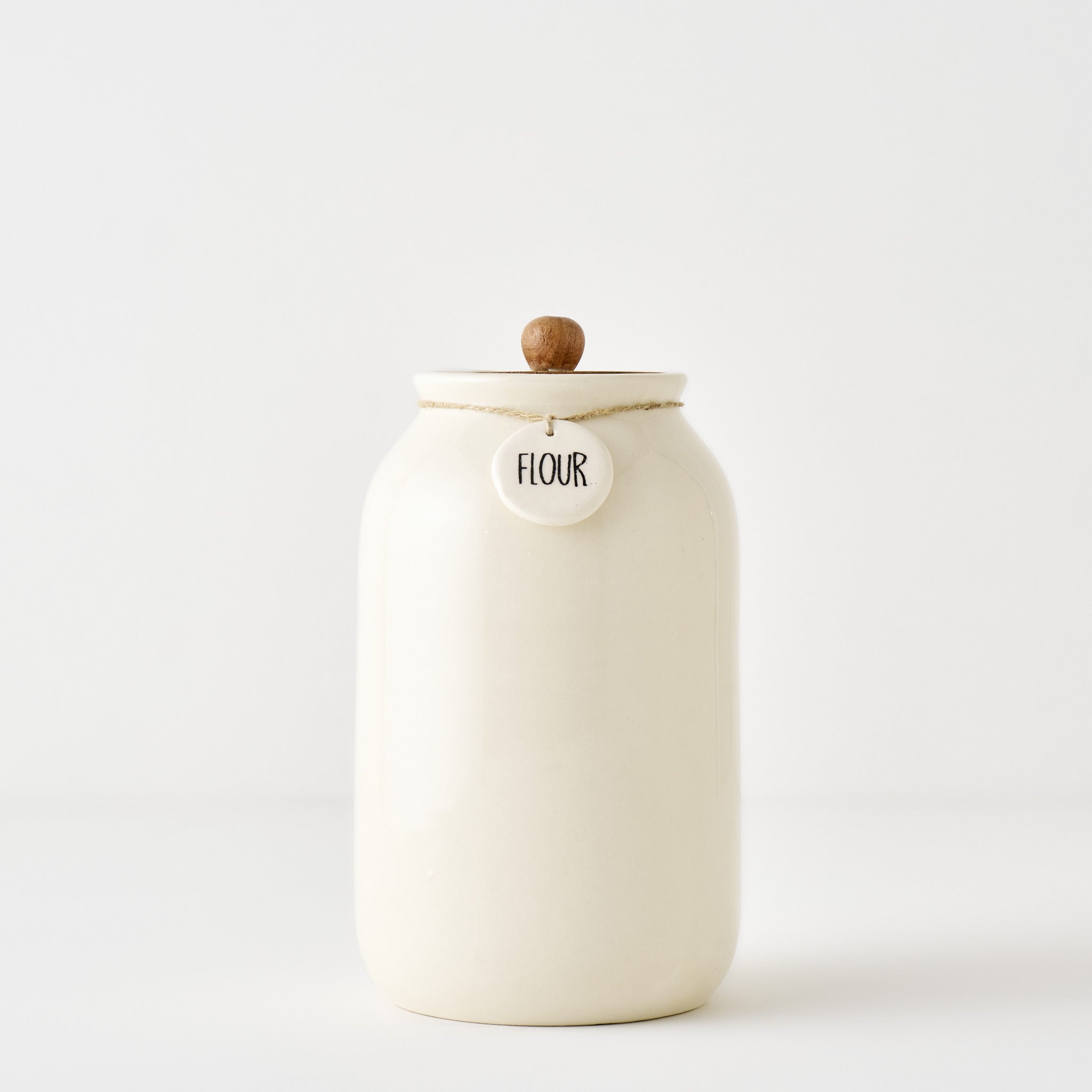 Ceramic Jar with Acacia Lid