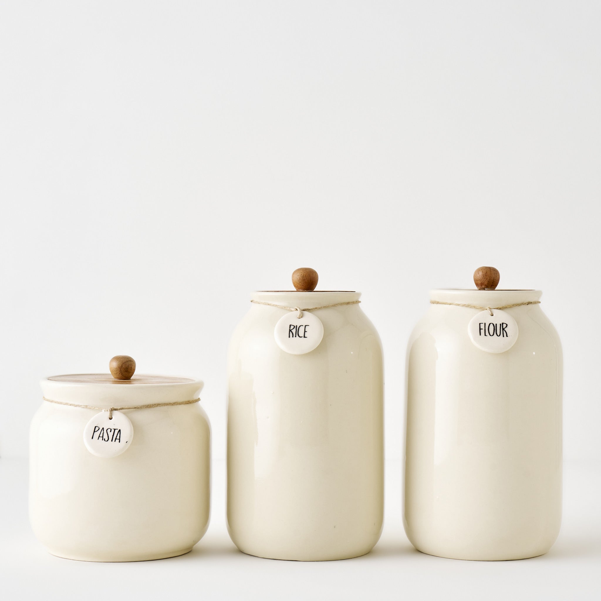 Ceramic Jar with Acacia Lid