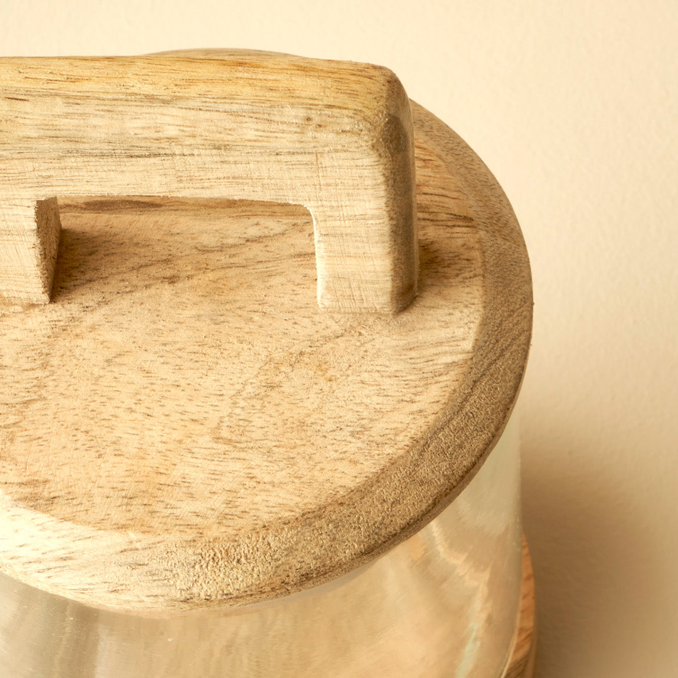 Verre Glass Jar with Mango Wood Lid